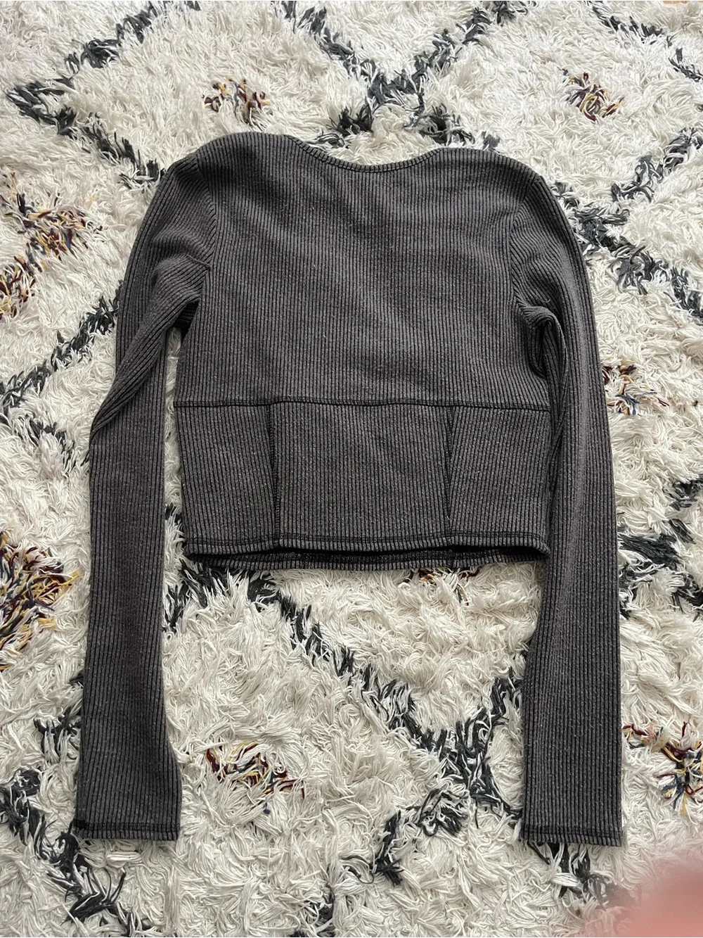 Wild fable Ribbed Long-Sleeve Crop Top